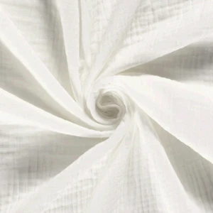 MUSSELIN Stoff Baumwolle Gauze Dreilagig Tücher Bekleidung OFF WHITE EUR 13,98/m - Bild 1 von 1
