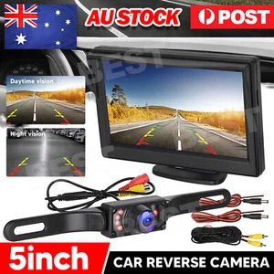 5" Reverse Camera Kit Monitor Screen Car Rear View Night Vision Waterproof Cam - Picture 1 of 12