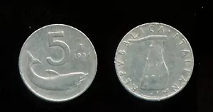 WORLD COINS - ITALY - 1954 5 Lire (G563) - Picture 1 of 2