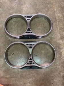 Datsun 521 Pickup Finisher Headlight Bezel Lamp Rim LH+RH NOS JAPAN 01 - Picture 1 of 18