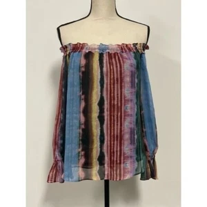 INC International Concepts Off-The-Shoulder Long Sleeve Chiffon Blouse Size XS - Picture 1 of 6