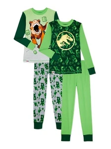 Lego Jurassic World 4 PC Long Sleeve Tight Fit Cotton Pajama Set Boy Size 6 - Picture 1 of 1