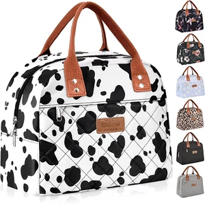 Insulated Lunch Bag for Women Men Adults Lunch Tote with Front Pocket Lunch Box - Picture 1 of 12