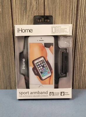 iHome Sport Armband: iPhone 5/5s/5c/6/6s, Galaxy s4/s5/s6, Phones w/5.5" screen - Image 1 of 2