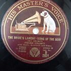 78 rpm FRANK CRUMIT the bride's lament / you're a real sweetheart, HMV 2921