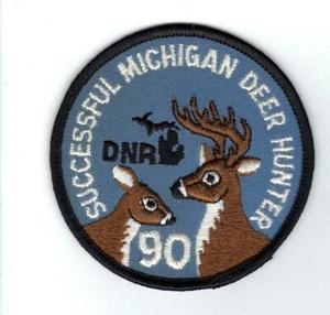 Parche de cazador de ciervos Michigan 1990 exitoso - ciervo Michigan-turquía-alce-oso - Imagen 1 de 1