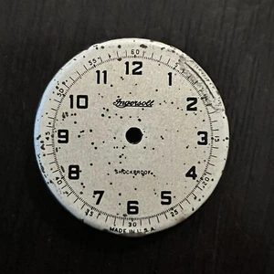 ANTIQUE INGERSOLL SHOCKPROOF WATCH DIAL MADE IN USA, FOR PARTS - Picture 1 of 2