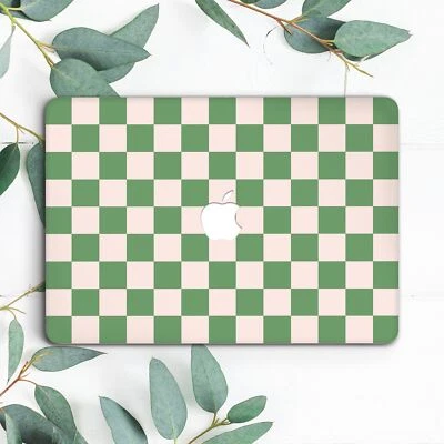 Estuche rígido de moda a cuadros verde para Macbook Pro 13 14 15 16 Air 13 Foto 1 de 3