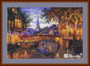 Kit de punto de cruz contado Merejka reflejo crepúsculo K-186 - Imagen 1 de 4