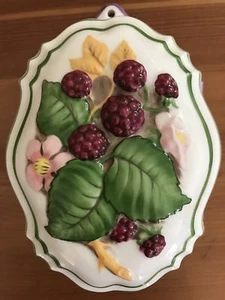 Le Cordon Bleu Rasberries Gelatin Jello Mold 1986 Franklin Mint Wall Decor - Picture 1 of 8