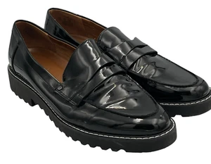 Franco Sarto Cassandra Women Black Patent Leather Platform Loafer 12 M Slip On - Picture 1 of 10