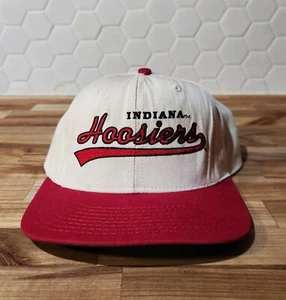 Sombrero vintage beige crema Indiana Hoosiers Script Snapback - Imagen 1 de 3