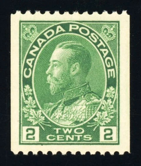 CANADA #133, 2c Green, Coil sgl, XF/Superb-NH, 2025 PFC (grade 95, nh), SMQ $425 - Image 1 of 1