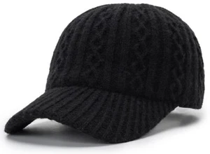 Women's Winter Knit Visor Hat Beanie Hat Knitted Baseball Cap Ski Hat for Men... - Picture 1 of 6