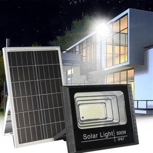 500W Outdoor LED Solar Panel Flood Light Pendant Ceiling Lamp for Garden Shed US - Picture 1 of 9
