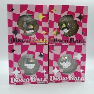 Lot 4 Disco Balls Hanging Mirrored Surface 6" Diameter Party Decorations - Picture 1 of 4