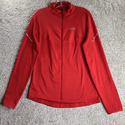 Chaqueta de ciclismo Gore cremallera completa para mujer talla grande roja Foto 1 de 4