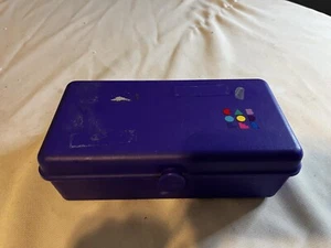 VINTAGE 1990’s Small Caboodles 2-Tier Makeup Jewelry Case Blue - Picture 1 of 7