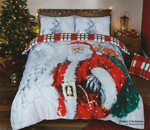 Juego de almohada para edredón Papá Noel Navidad todos los tamaños más vendido - Imagen 1 de 2
