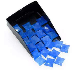 Blue Chalcedony Ninja Shape Hand Carved Loose Gemstone 12 mm Checked Cut Faceted - Picture 1 of 10