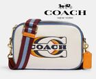 NWT Coach Mini Jamie Camera Bag In Colorblock Signature Canvas With Coach Stamp