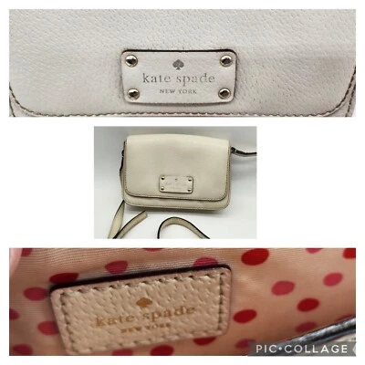 Bolsa tiracolo Kate Spade New York Wellesley pequena couro Fynn creme magnético - Imagem 1 de 4