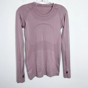 Lululemon Swifty Tech Shirt Oberteil Damen 6 Langarm Pink B13 - Bild 1 von 7