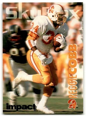 1993 SkyBox Impact #318 Reggie Cobb Color Foils Tampa Bay Buccaneers - Image 1 of 2