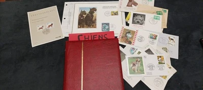 ALBUM : 690 TIMBRES SUR LES CHIENS NFS & OBLIT 54 BLOCS 20 ENV & CART VOIR DESCR - Photo 1/4