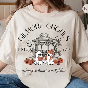 Gilmore Ghouls Halloween Shirt, Retro Stars Hollow Ghost Shirt - Bild 1 von 12