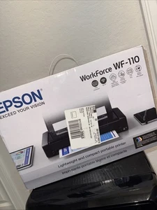 Nueva IMPRESORA DE INYECCIÓN DE TINTA Epson WorkForce WF-110 Wi Fi USB Inalámbrica Móvil Portátil - Imagen 1 de 5
