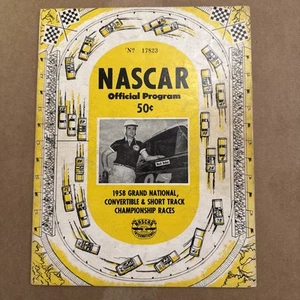 1958 NASCAR Grand National, Speedway Program, Lee Petty, Glenn Wood - Picture 1 of 5