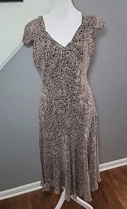 Talbots Vintage Y2K 100% Silk Midi Dress 8 Floral Cottagecore Lined Flowy WD2-87 - Picture 1 of 6