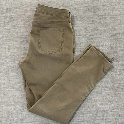 Jennifer Lopez Khaki Skinny Pants Womens Size 8 Zipper Legs - Image 1 of 4