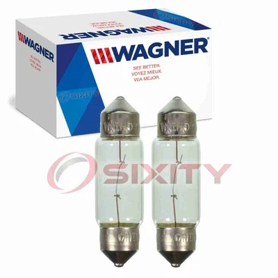 2 pc Wagner License Plate Light Bulbs for 1963-2018 Mercedes-Benz 190D 190E zx - Image 1 of 4