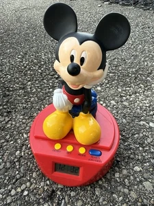 Funktionierender Vintage Disney Fantasma Mickey Mouse sprechender animierter Wecker - Bild 1 von 12