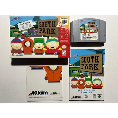 South Park (Nintendo 64 N64) CIB Completo con Póster Funciona Auténtico🔥¡Bonito! Foto 1 de 4