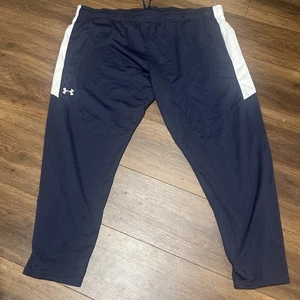 Under Armour Track Pants Women's Blue White Colorblock Ankle Zipper Soccer, 4 Xl - Picture 1 of 6