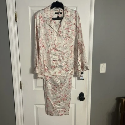 JUEGO DE PIJAMA DE 2 PIEZAS LAUREN RALPH LAUREN - LN92114 - ESTAMPADO FLORAL ROSA - XL Foto 1 de 4