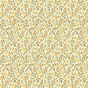 Rag Bag Doll Cotton Fabric Floral Reproduction Marcus Sold By The Yard  - Picture 1 of 2