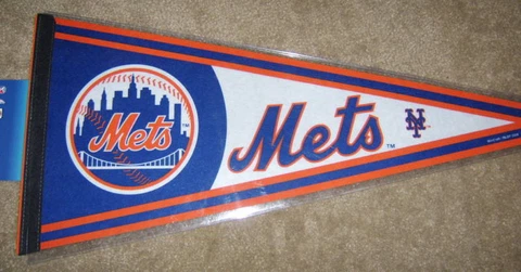 1 NEW NY New York Mets Full Size Official MLB Pennant Cover