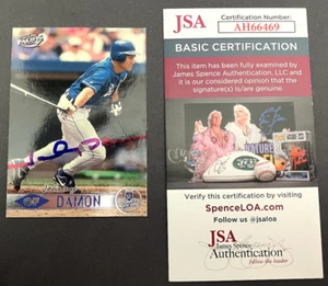 Johnny Damon 1999 Pacific #202 Hand Signed Kansas City Royals JSA CERTIFICATE - Picture 1 of 2