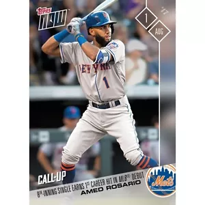 2017 TOPPS NOW #428 AMED ROSARIO TOP AUSSICHT VERDIENT 1. KARRIERE-HIT IN MLB DEBÜT - Bild 1 von 2