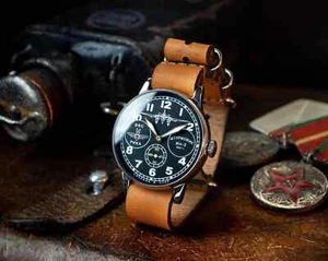 Reloj vintage, años 80 Aviador URSS, reloj militar soviético, reloj de la fuerza aérea - Imagen 1 de 6