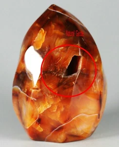 435 g RARE Natural flame Red Carnelian agate Crystal Freeform from Madagascar - Picture 1 of 8