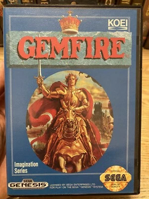 Gemfire NTSC-U Sega Genesis Mega Drive Rare Royal Blood Koei imagination series - Image 1 of 4