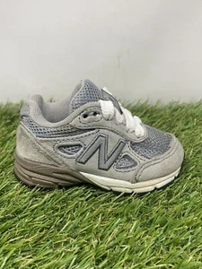 New Balance 990v4 Kids Gray Suede Sneakers Running Shoe Comfortable Toddler Sz 2 - Picture 1 of 8