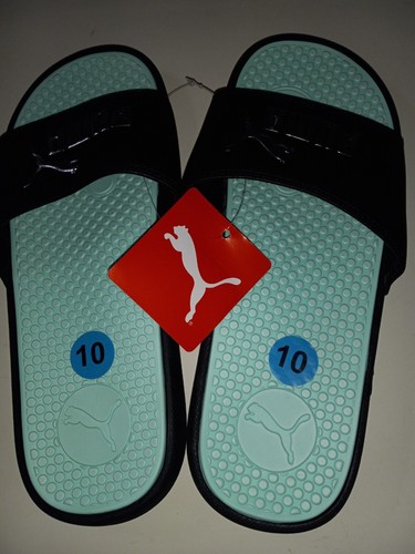 Sandali donna PUMA Cool Cat Slide nero acqua argento logo taglia 10