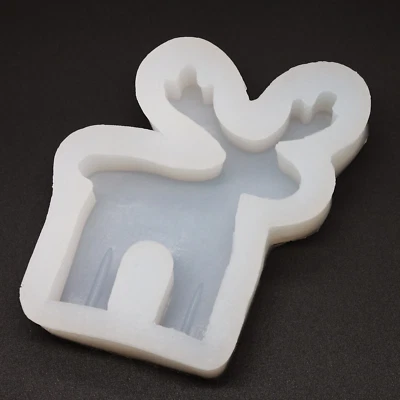 DAJUNI Silikonform Rentier Gießform für Raysin Wachs oder Epoxidharz ca. 10 cm