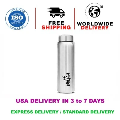 Botella de agua de acero inoxidable MILTON Aqua 1000, 1 pieza, 950 ml, plateada C8047 Foto 1 de 4